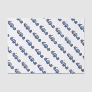 Seahorse Blue Tissuepapier