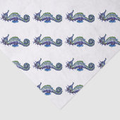 Seahorse Blue Tissuepapier (Detail)