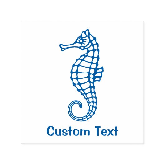 Seahorse Blue Zelfinktende Stempel (Design)
