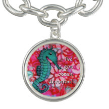 Seahorse Bracelet "Ik heb oceaandevotie" Ocean