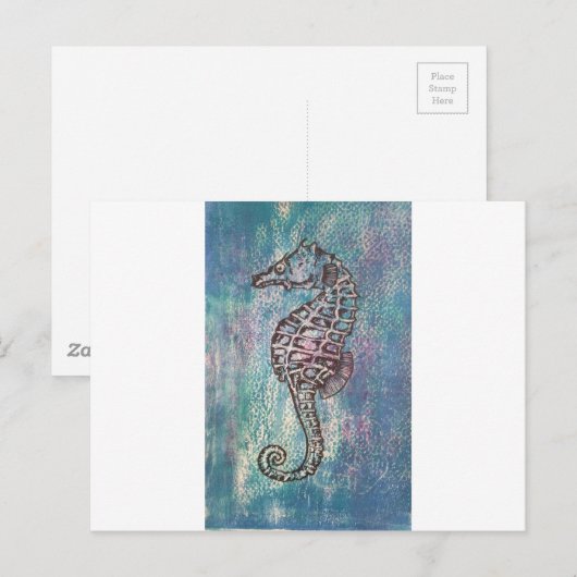 Seahorse Briefkaart (Voorkant / Achterkant)