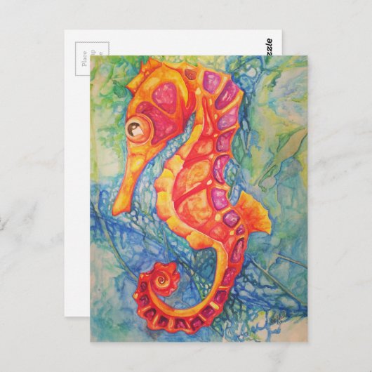 Seahorse Briefkaart (Voorkant / Achterkant)