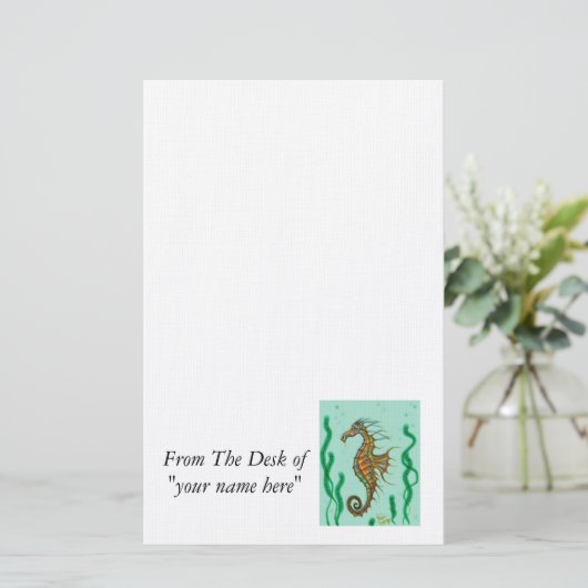 Seahorse Briefpapier (Staand voorkant)