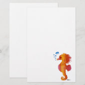 Seahorse Bubble Baby Briefpapier (Voorkant / Achterkant)