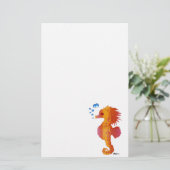 Seahorse Bubble Baby Briefpapier (Staand voorkant)