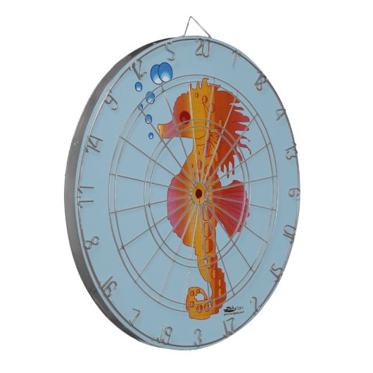 Seahorse Bubble Baby Dartbord (Voorkant Links)