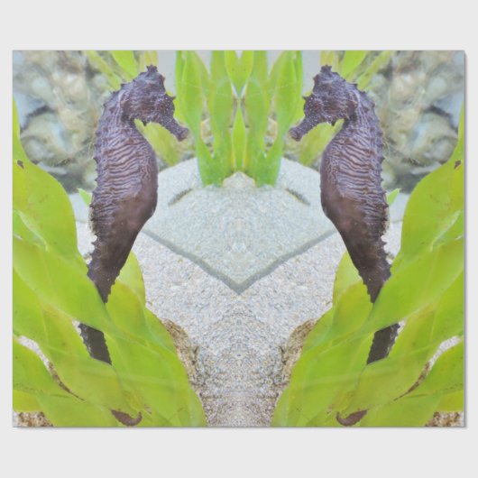 Seahorse cadeauverpakking cadeaupapier (Vlak)