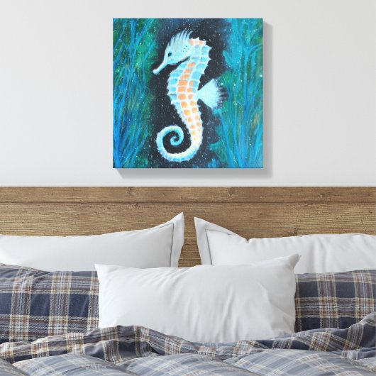 Seahorse canvas art (Insitu (Slaapkamer))