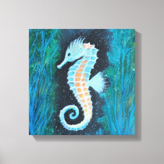 Seahorse canvas art afdruk (Voorkant)