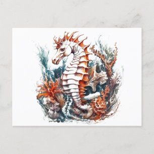 Seahorse Cartoon Briefkaart