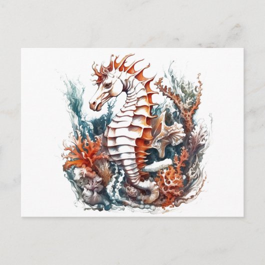 Seahorse Cartoon Briefkaart (Voorkant)
