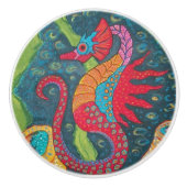 Seahorse Ceramic Pull Keramische Knop (Voorkant)