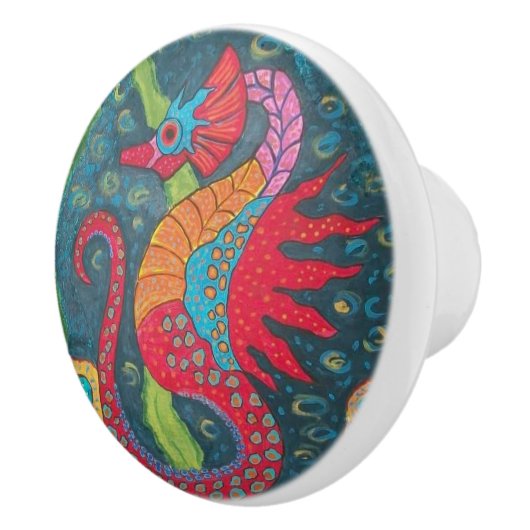 Seahorse Ceramic Pull Keramische Knop (Rechts)