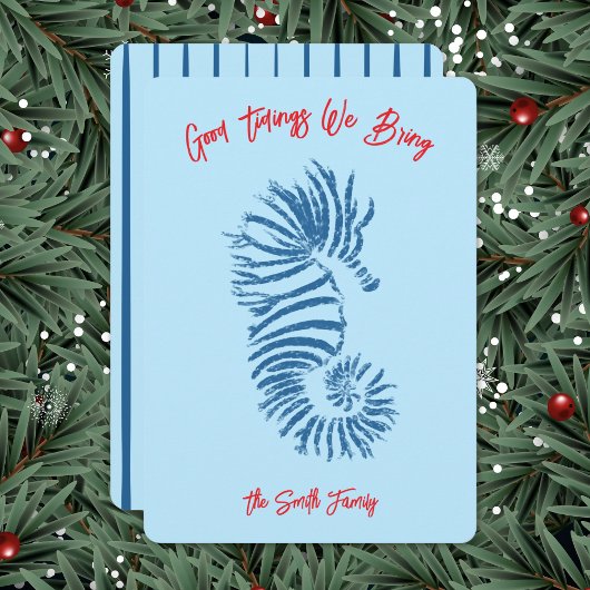 Seahorse Christmas Card Feestdagenkaart