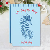 Seahorse Christmas Card Feestdagenkaart