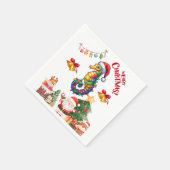 Seahorse Christmas Pet Xmas Servet (Hoek)
