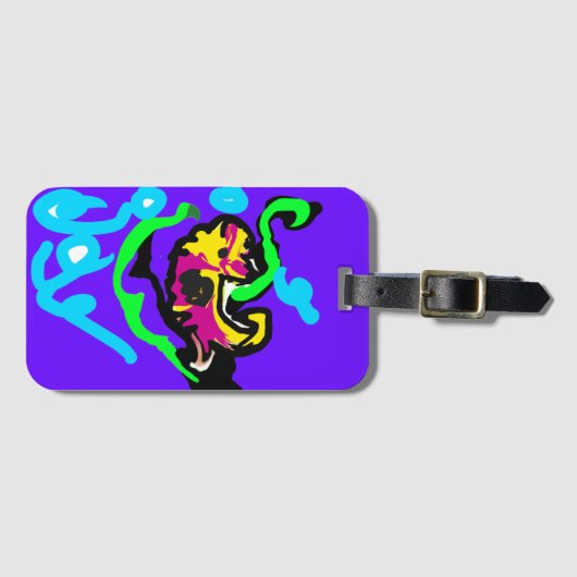 Seahorse color bagagelabel (Voorkant (horizontaal))