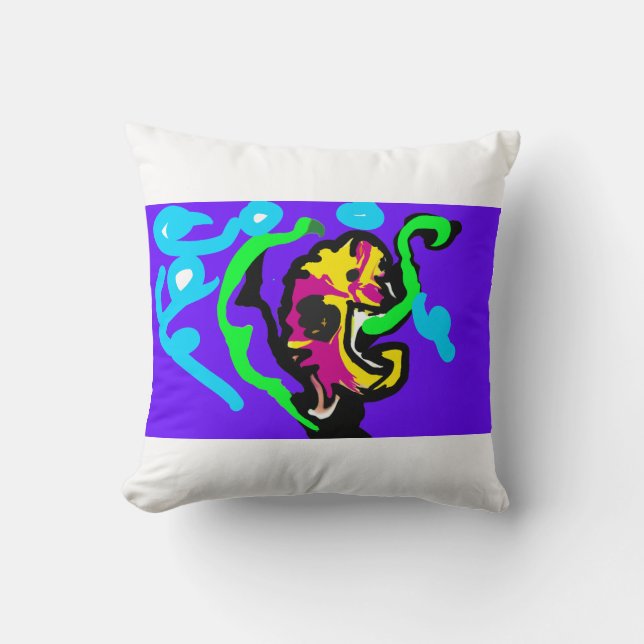 Seahorse color kussen (Voorkant)