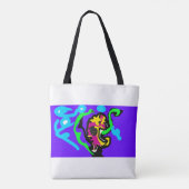 Seahorse color tote bag (Achterkant)