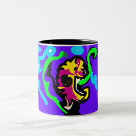 Seahorse color tweekleurige koffiemok