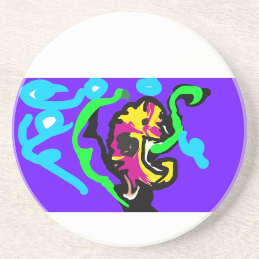 Seahorse color zandsteen onderzetter (Voorkant)