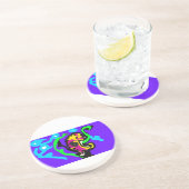 Seahorse color zandsteen onderzetter (Zijkant)