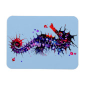 Seahorse Colorful Waterverf Magneet (Horizontaal)