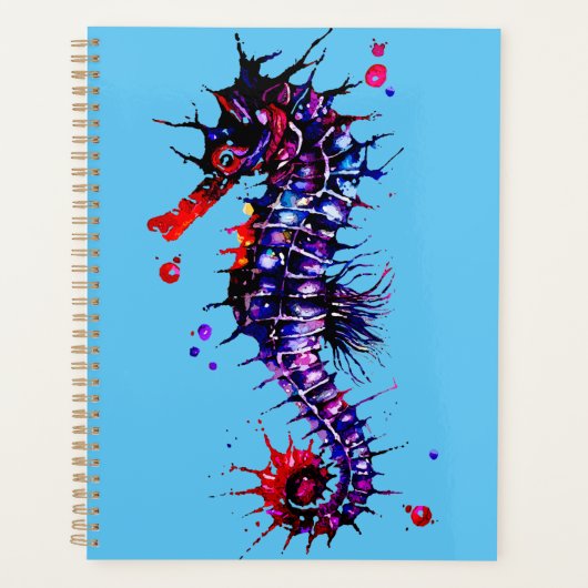 Seahorse Colorful Waterverf Planner (Voorkant)