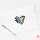 Seahorse Compass Collage Hart Sticker (Envelop)