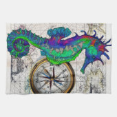 Seahorse Compass Theedoek (Horizontaal)