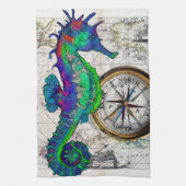 Seahorse Compass Theedoek (Verticaal)
