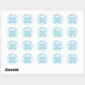 Seahorse Couple Blue Green Seapaarden Kiss Sticker (Vel)