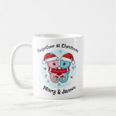 Seahorse Couple Christmas Personalized Mug Koffiemok (Links)