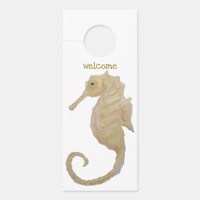 Seahorse Courage Maureen Girard Fish Deurhanger (Voorkant)