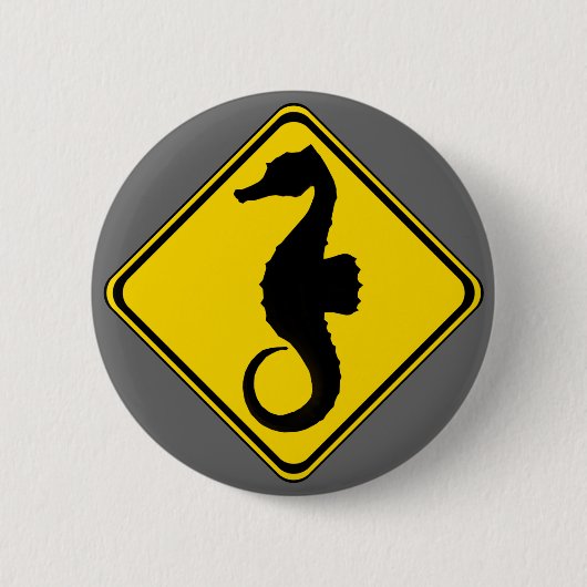 Seahorse Crossing! Ronde Button 5,7 Cm (Voorkant)