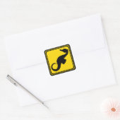 Seahorse Crossing! Vierkante Sticker (Envelop)
