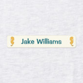 Seahorse Design Kids' Name Clothing School Labels (Design 1)