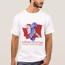 SeaHorse Dive Club logo licht t-shirt