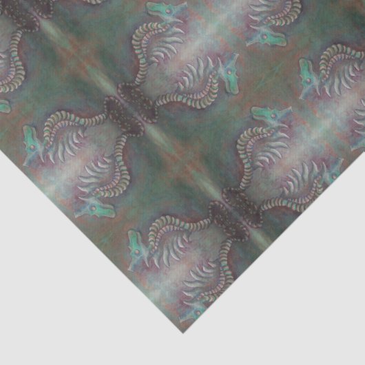 seahorse dragon tissuepapier (Detail)