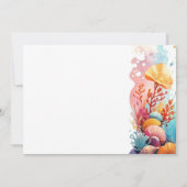 Seahorse Dreamscape Baby shower Kaart (Achterkant)