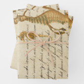 Seahorse en Script Inpakpapier Vel (In situ)