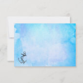 Seahorse en Seashell nautische bruiloft RSVP Kaartje (Achterkant)