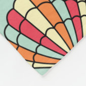 Seahorse en Seashell Pattern Blauwgroen Fleece Deken (Hoek)