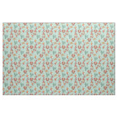 Seahorse en Seashell Pattern Blauwgroen Stof (Fat Quarter)