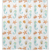 Seahorse en Starfish Douchegordijn (Voorkant)