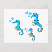 Seahorse familie briefkaart (Voorkant)