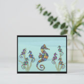 Seahorse Family Fun Briefkaart (Staand voorkant)