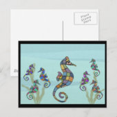 Seahorse Family Fun Briefkaart (Voorkant / Achterkant)