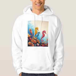 Seahorse Family Sweatshirt: Onderwater Elegantie Hoodie