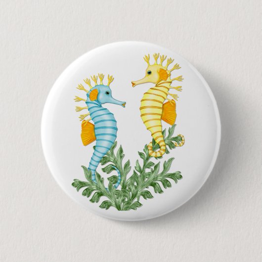 Seahorse Fantasy Ronde Button 5,7 Cm (Voorkant)